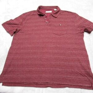 English Laundry Polo Shirt Mens Large Purple‎ Space Dye Pocket Short Sleeve Golf